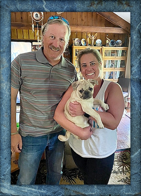 Ashley and Craig with their 2nd BRP pug Andy/Richard