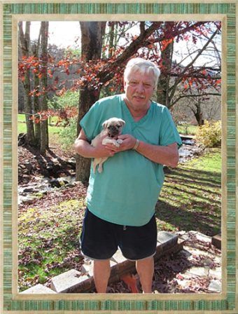 Stephen and his little girl Azula/Lucy - Merle Pug Puppies | Even the tiniest dog is lionhearted, ready to do anything to defend home and family.