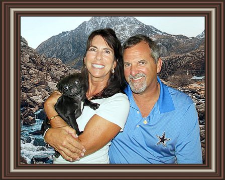 Tina and David with their new baby boy Billy - Black Pug Puppies | No Matter how little money and how few possessions you own, having a dog makes you rich.