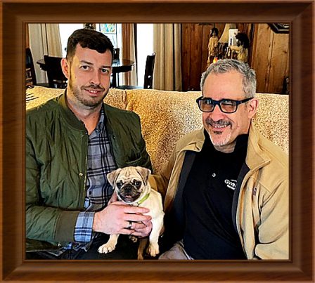 Lady Blue's Gentry/Archie has found his forever home with Chris and Heroildo - Merle Pug Puppies | A dog is the only thing on earth that loves you more than you love yourself.