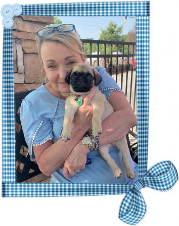 Anna's boy Jaime/Archie with his new mom Susan - Fawn Pug Puppies | Dogs love their friends and bite their enemies, quite unlike people, who are incapable of pure love and always mix love and hate.