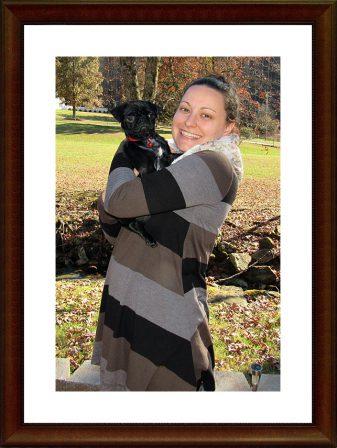Joy and her new mom! - Black Pug Puppies | My goal in life is to be as good of a person my dog already thinks I am.