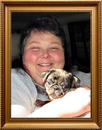Molly's Piper with her new mom Chasity - Merle Pug Puppies | No Matter how little money and how few possessions you own, having a dog makes you rich.